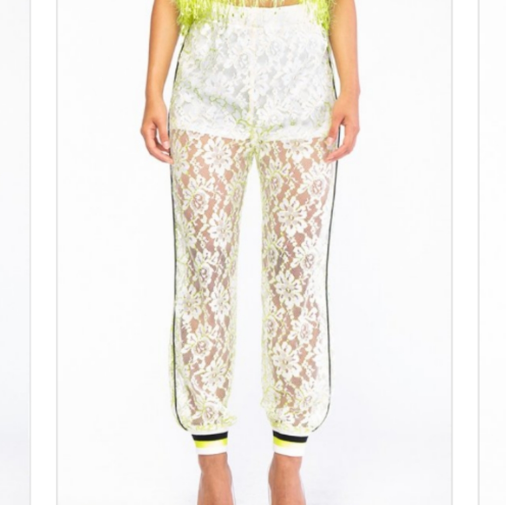 Women's Lace Neon Joggers